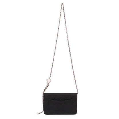 CHANEL Coco Ball Satin Chain Wallet on Chain Size ONE SIZE