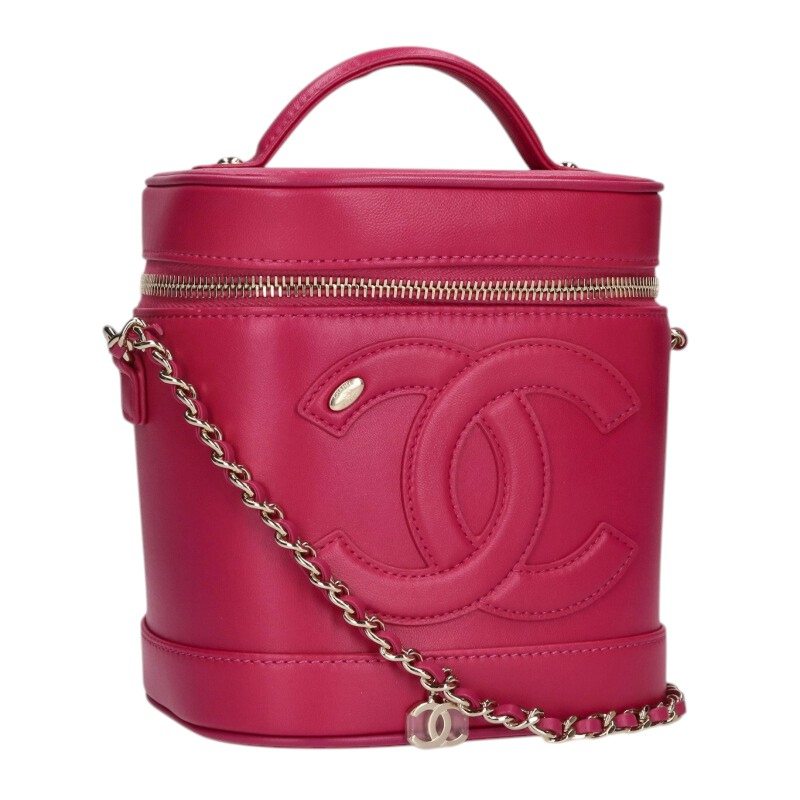 CHANEL AS0323 2-Way Chain Vanity Bag Pink Size ONE SIZE