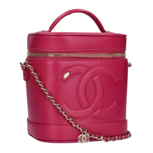 CHANEL AS0323 2-Way Chain Vanity Bag Pink Size ONE SIZE