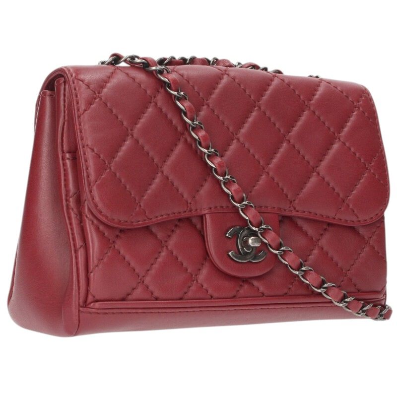 CHANEL Matelasse Lambskin Chain Shoulder Bag Size ONE SIZE