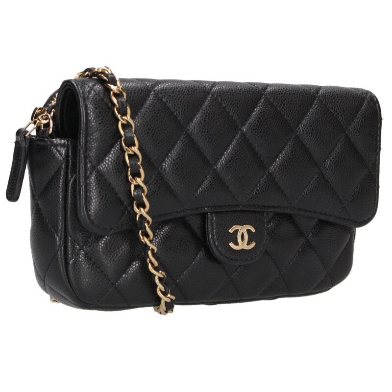 CHANEL AP2096 Matelasse Chain Wallet Shoulder Size ONE SIZE