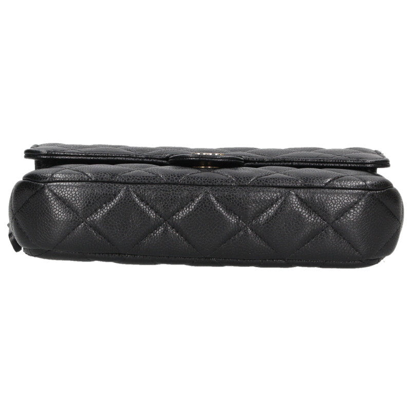 CHANEL AP2096 Matelasse Chain Wallet Shoulder Size ONE SIZE
