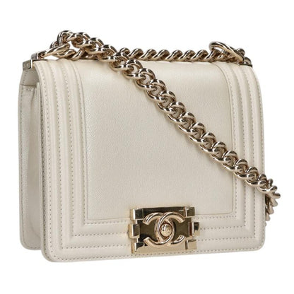 CHANEL Boy Chanel Caviar Skin Chain Shoulder Size ONE SIZE