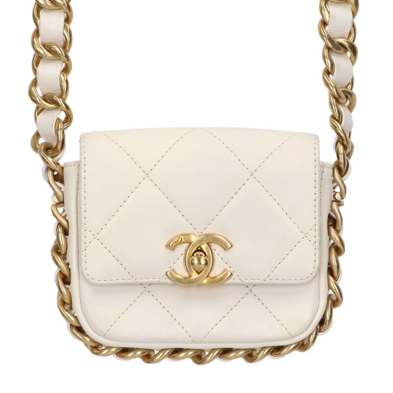 CHANEL AS2833 Calfskin Chain Shoulder Bag Size ONE SIZE