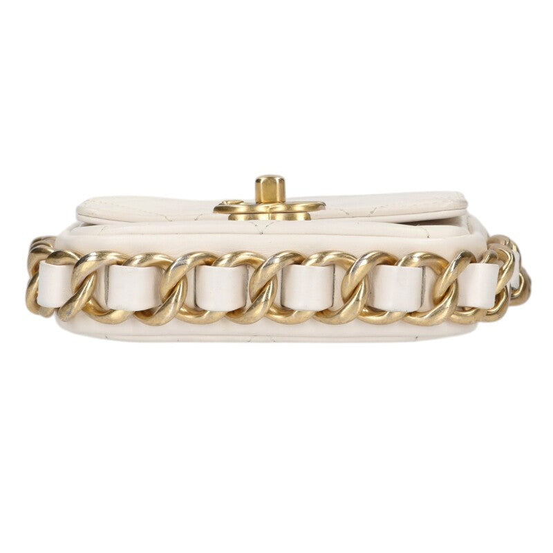 CHANEL AS2833 Calfskin Chain Shoulder Bag Size ONE SIZE