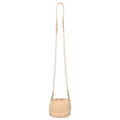 CHANEL Matelasse Lambskin Pearl Chain Shoulder Size ONE SIZE