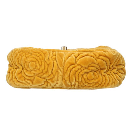 CHANEL Camellia Velvet Chain Shoulder Bag Size ONE SIZE
