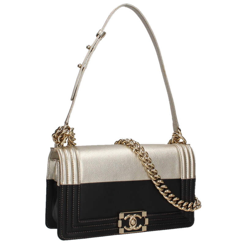 CHANEL Boy Chanel 25 Bicolor Calfskin Chain Size ONE Multi