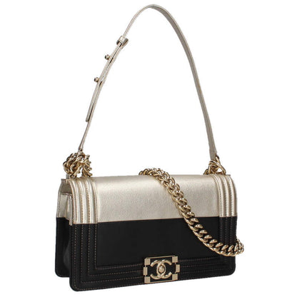 CHANEL Boy Chanel 25 Bicolor Calfskin Chain Size ONE Multi