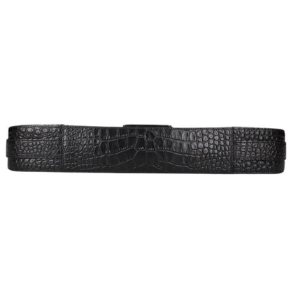 BALENCIAGA Lindsay Large Croc Embossed Black Size ONE SIZE