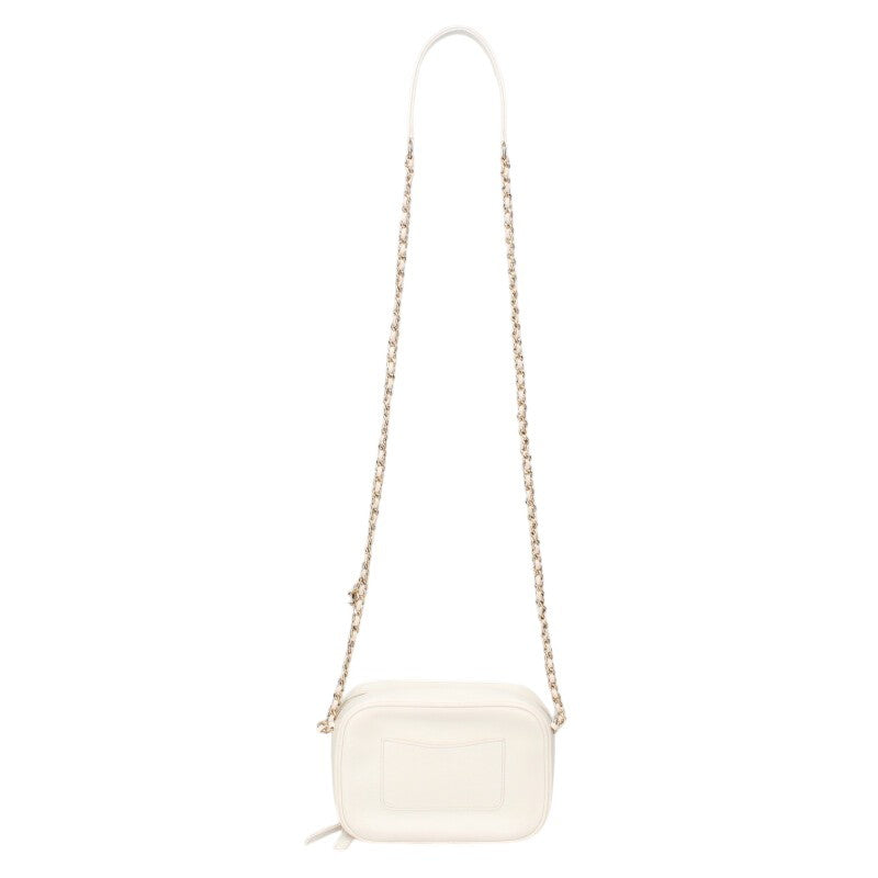CHANEL Coco Mark Chain Camera Bag White Size ONE SIZE
