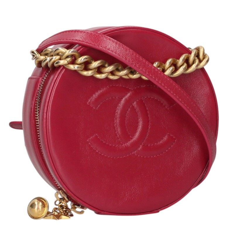 CHANEL Coco Mark Round Chain Shoulder Bag Size ONE SIZE