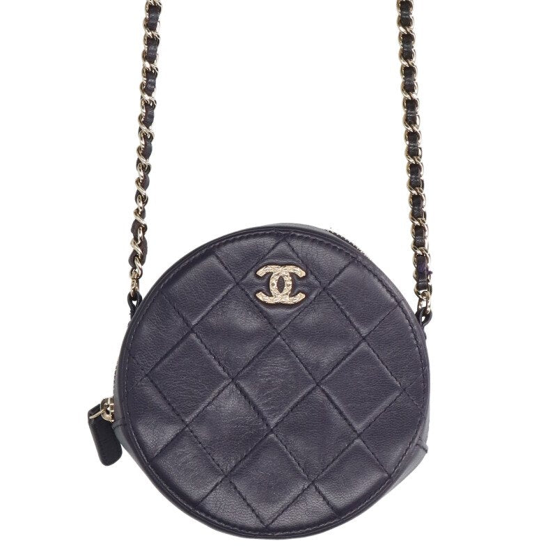 CHANEL Coco Mark Round Chain Shoulder Bag Size ONE Multi