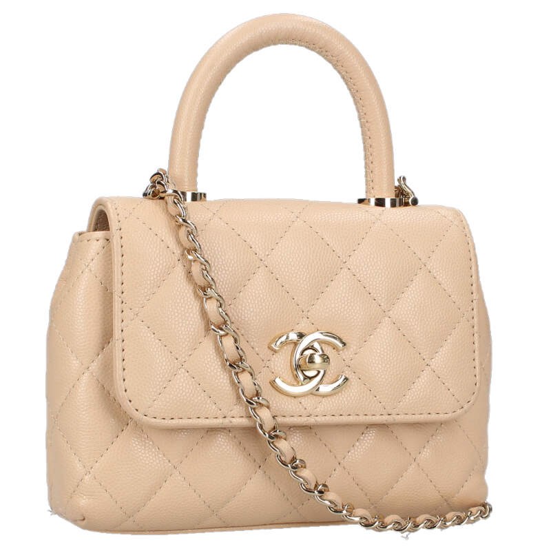 CHANEL Coco Handle Mini Caviar Skin Shoulder Size ONE SIZE