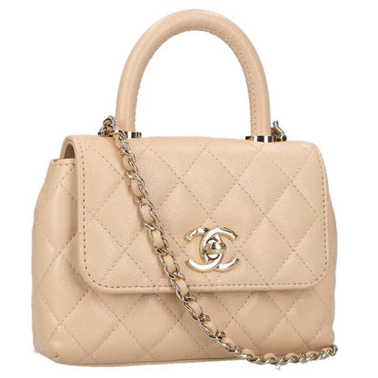 CHANEL Coco Handle Mini Caviar Skin Shoulder Size ONE SIZE