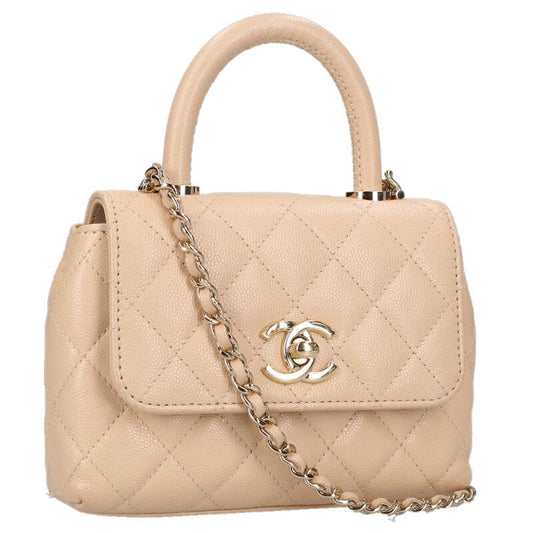 CHANEL Coco Handle Mini Caviar Skin Shoulder Size ONE SIZE