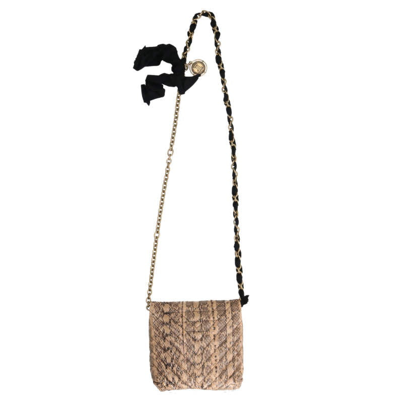 LANVIN Python All-Over Pattern Chain Shoulder Size ONE SIZE