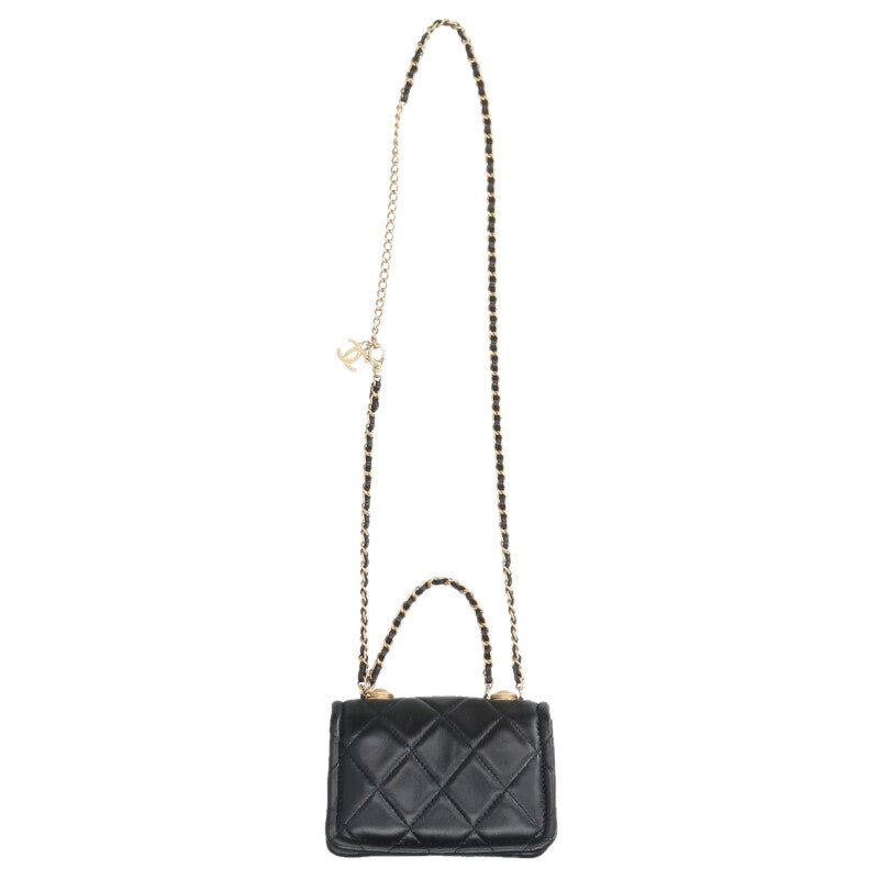 CHANEL Matelasse Mini Lambskin Chain Shoulder Size ONE SIZE