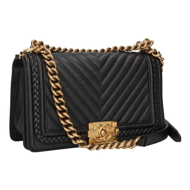 CHANEL Boy Chanel 25 Caviar Skin Chain Size ONE SIZE