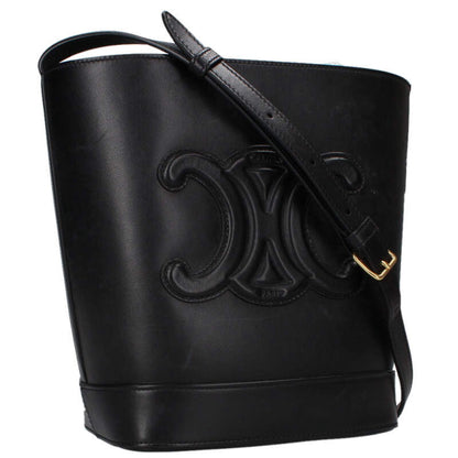 CELINE Triomphe Leather Small Bucket Bag Size ONE SIZE