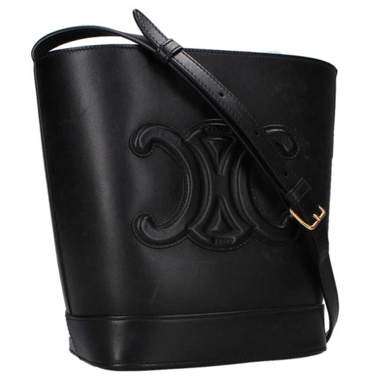 CELINE Triomphe Leather Small Bucket Bag Size ONE SIZE