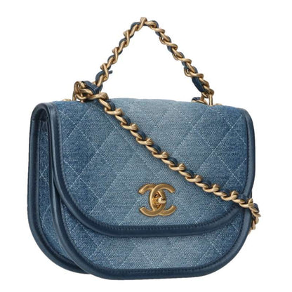 CHANEL Matelasse Denim Flap Shoulder Bag