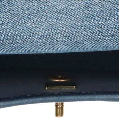 CHANEL Matelasse Denim Flap Shoulder Bag