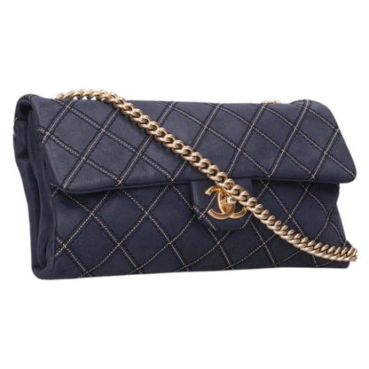 CHANEL Matelasse Triple Stitch Calfskin Bag Size ONE SIZE