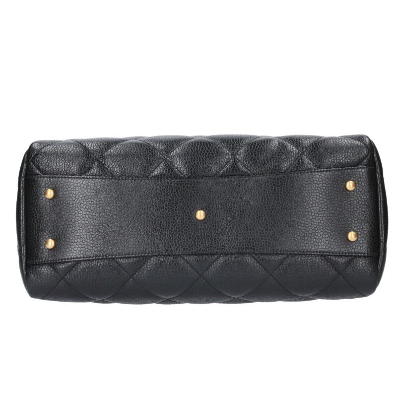 CHANEL Grained Shiny Calfskin Bowling Bag Size ONE SIZE