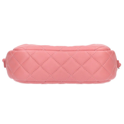 CHANEL Lambskin CC Chain Shoulder Bag Pink & Size ONE SIZE