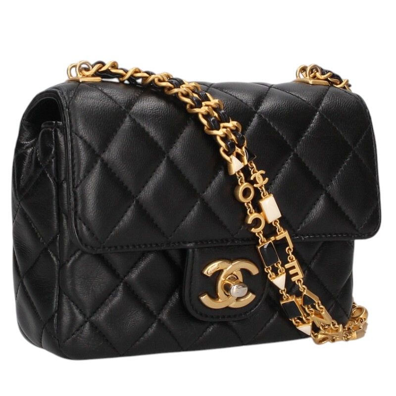 CHANEL AS3442 Mini Matelassé Lambskin Chain Size ONE SIZE