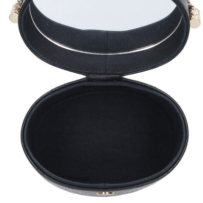 CHANEL Lambskin Chain Vanity Bag Black & Gold Size ONE SIZE