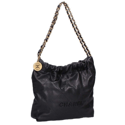 CHANEL 22 Small Caviar GHW Chain Bag Black & Size ONE SIZE