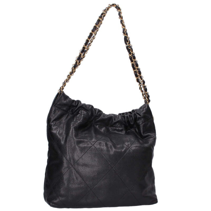 CHANEL 22 Small Caviar GHW Chain Bag Black & Size ONE SIZE