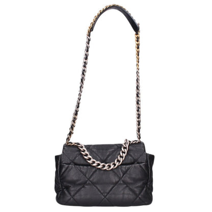 CHANEL 19 Lambskin Chain Shoulder Bag Black & Size ONE SIZE