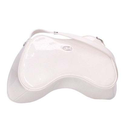 DIESEL PLAY D-Logo Enamel Crossbody Bag White Size ONE SIZE
