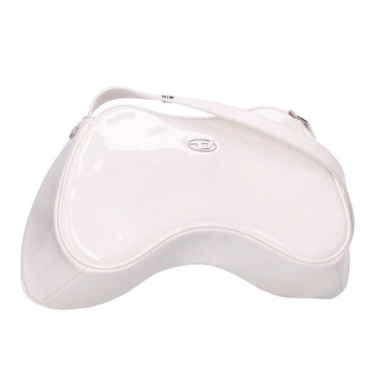 DIESEL PLAY D-Logo Enamel Crossbody Bag White Size ONE SIZE