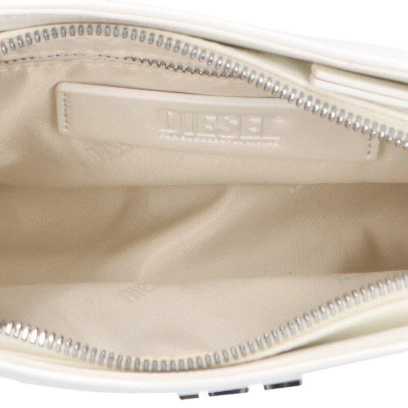 DIESEL PLAY D-Logo Enamel Crossbody Bag White Size ONE SIZE