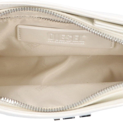 DIESEL PLAY D-Logo Enamel Crossbody Bag White Size ONE SIZE