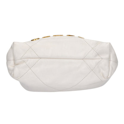 CHANEL AS3980 22 Mini Calfskin Chain Bag White Size ONE SIZE