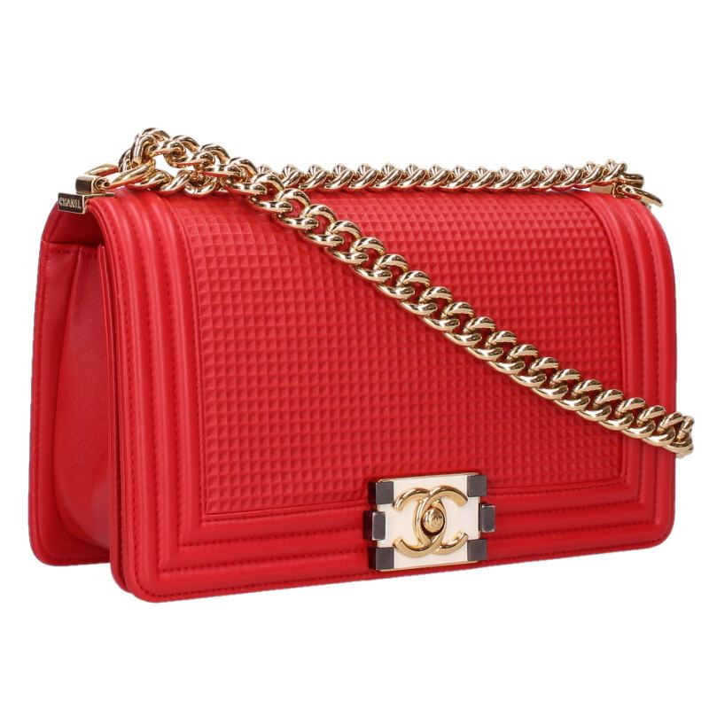 CHANEL Boy Chanel 25 Lambskin Chain Bag Size ONE SIZE