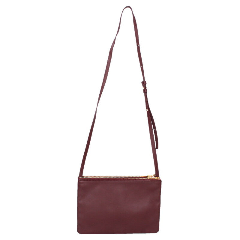 CELINE Trio Large Leather Shoulder Bag Size ONE SIZE