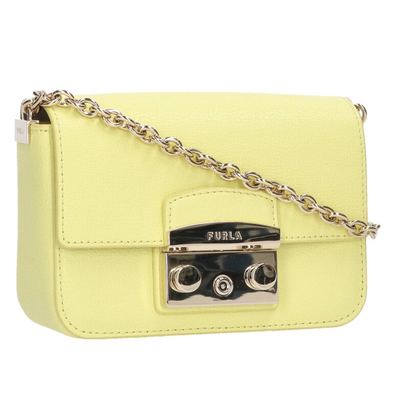 FURLA Metropolis Crossbody Leather Chain Bag Size ONE SIZE