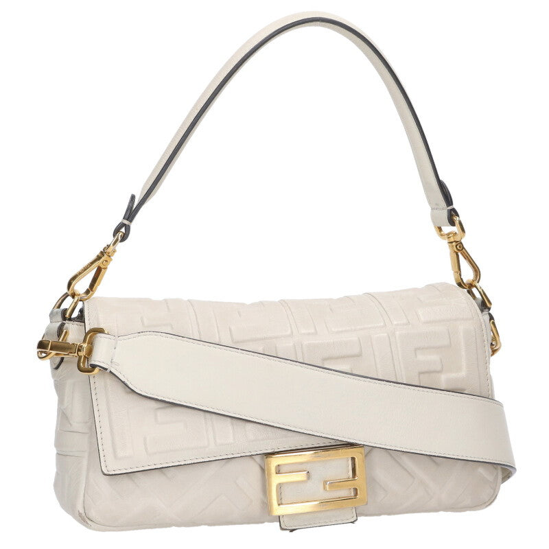 FENDI Logo Embossed Baguette Shoulder Bag Size ONE SIZE