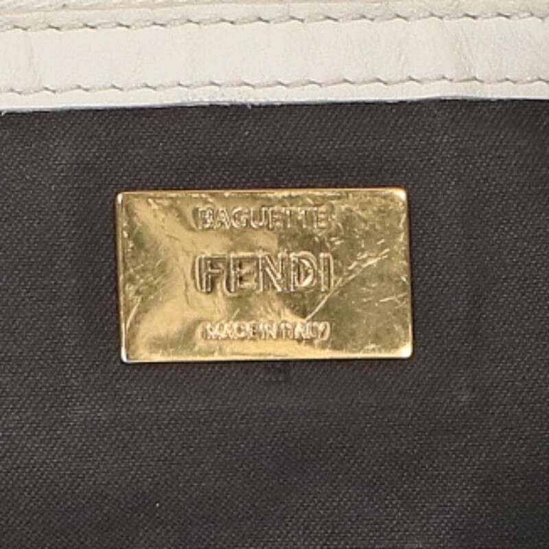 FENDI Logo Embossed Baguette Shoulder Bag Size ONE SIZE