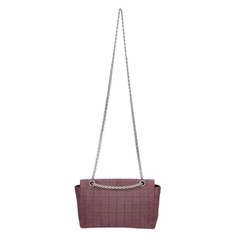 CHANEL 2.55 Chocolate Bar Canvas Chain Bag Size ONE SIZE