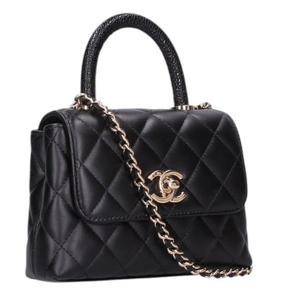 CHANEL Coco Handle Mini Matelasse Shoulder Bag Size ONE SIZE