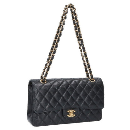 CHANEL Matelasse 25 Caviar Dbl Flap Chain Bag Size ONE SIZE