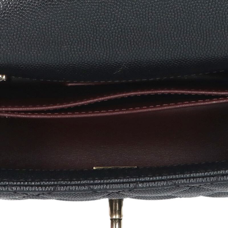 CHANEL Coco Handle Caviar Shoulder Bag GHW Size ONE SIZE