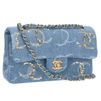 CHANEL Matelasse 23 Denim CC Mark Shoulder Bag GHW